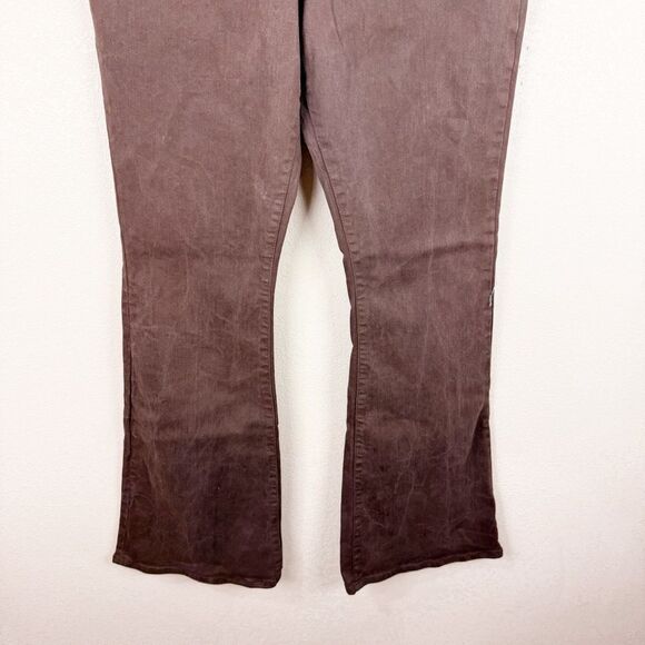 Frame Brown Canvas Coated Bootcut Jeans Size 33 - Picture 7 of 8